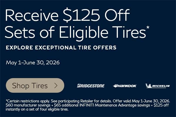 SD INFINITI Tire Offer