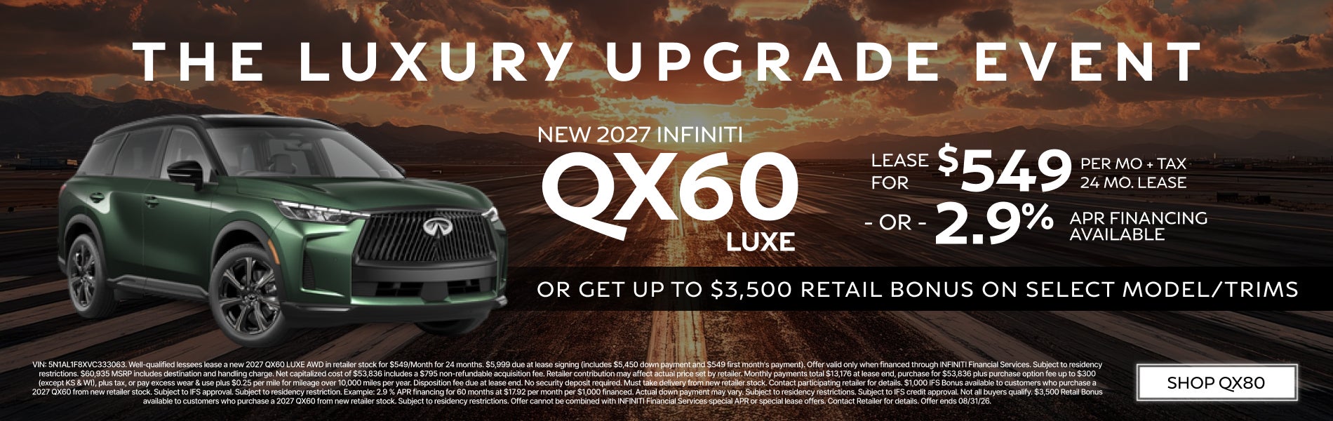 NEW 2027 QX60 LUXE