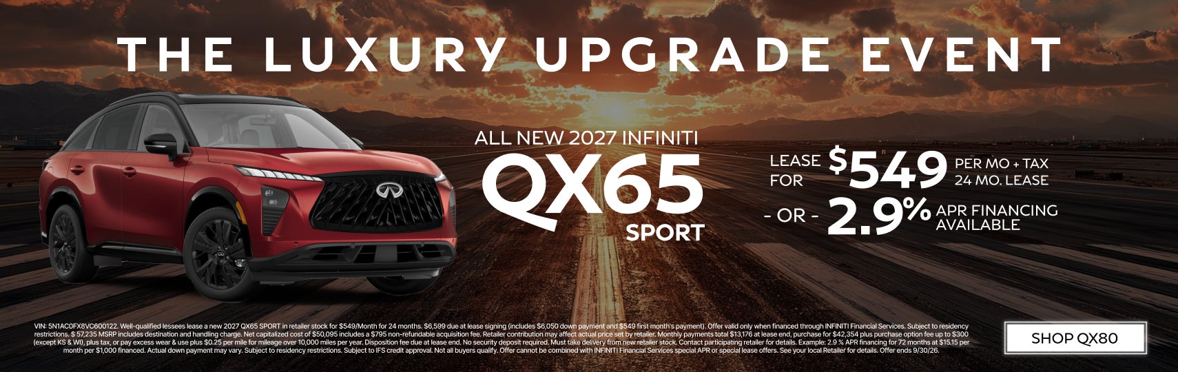 qx65 Lease/ Apr