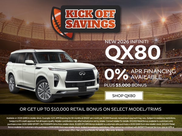 qx80 - 0 % apr financing