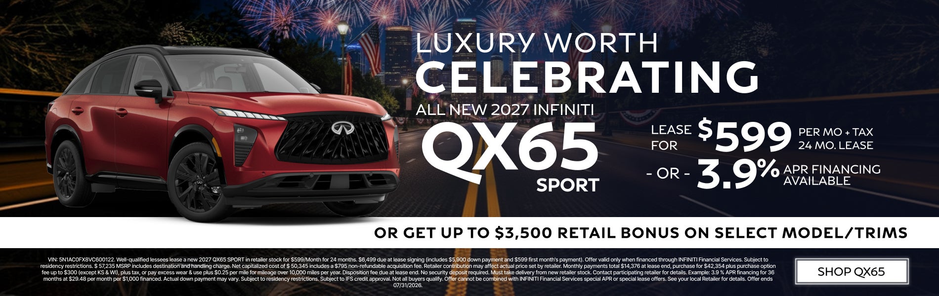NEW QX65 SPORT