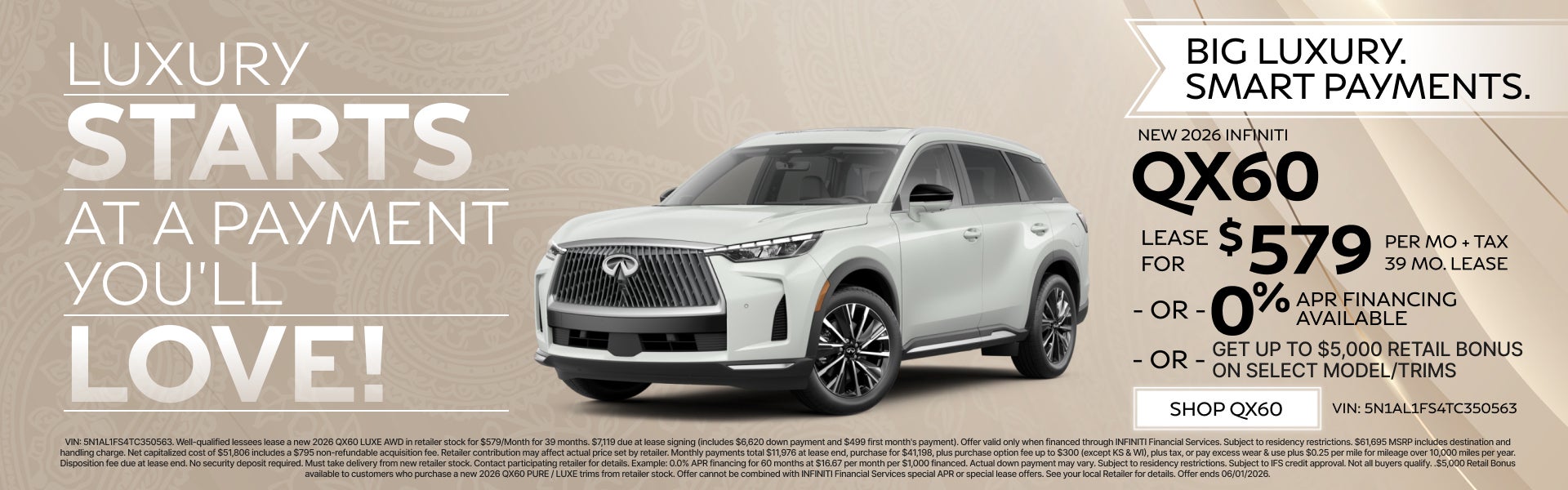 New 2026 Infinit QX60