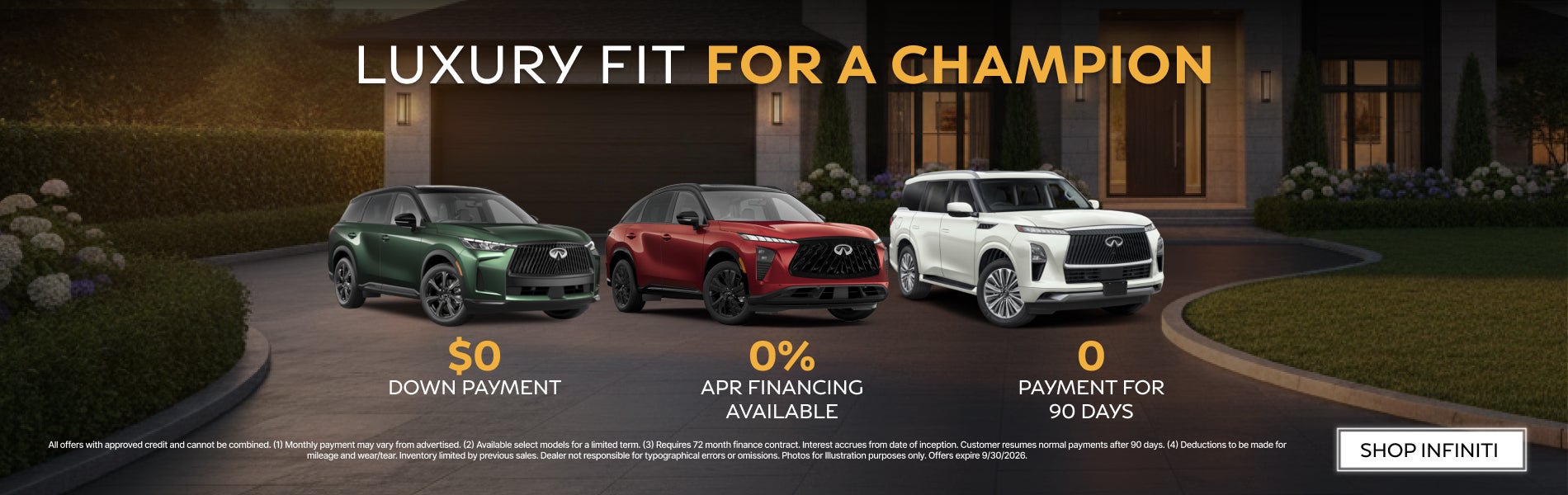 0% APR FINANCING AVAILABLE