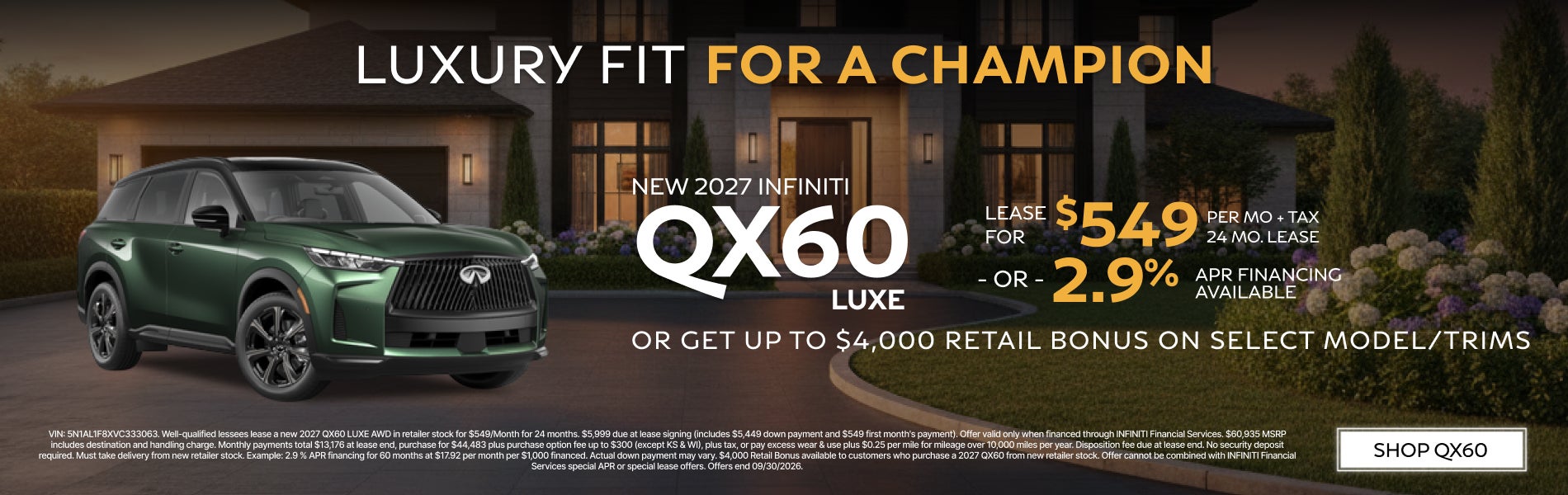 NEW 2027 INFINITI QX60