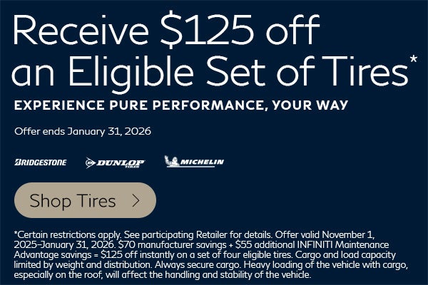 Save $125 on Set of 4 Tires